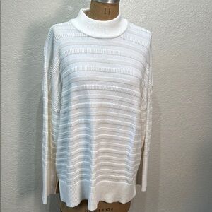 LOFT Women‎ XL White Cowl Neck Long Sleeve Sweater
